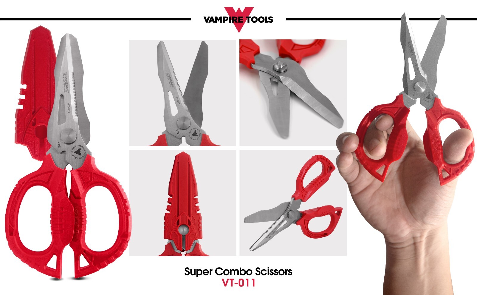 VT-011 vSHEARS Super Combo Scissors Heavy Duty by Vampire Tools