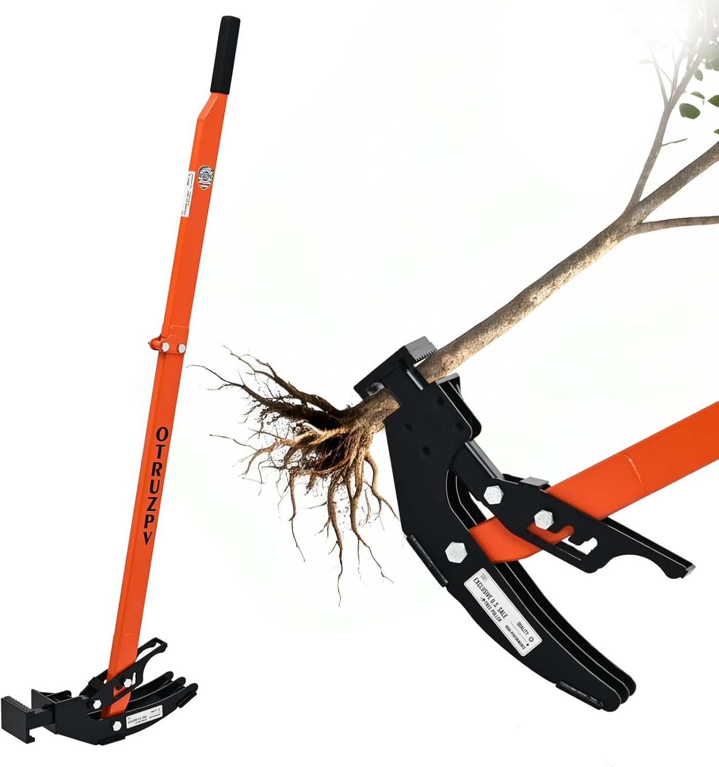 Heavy Duty Sapling Puller Tool High Leverage Tree Root Remover 1/4″ to 2″
