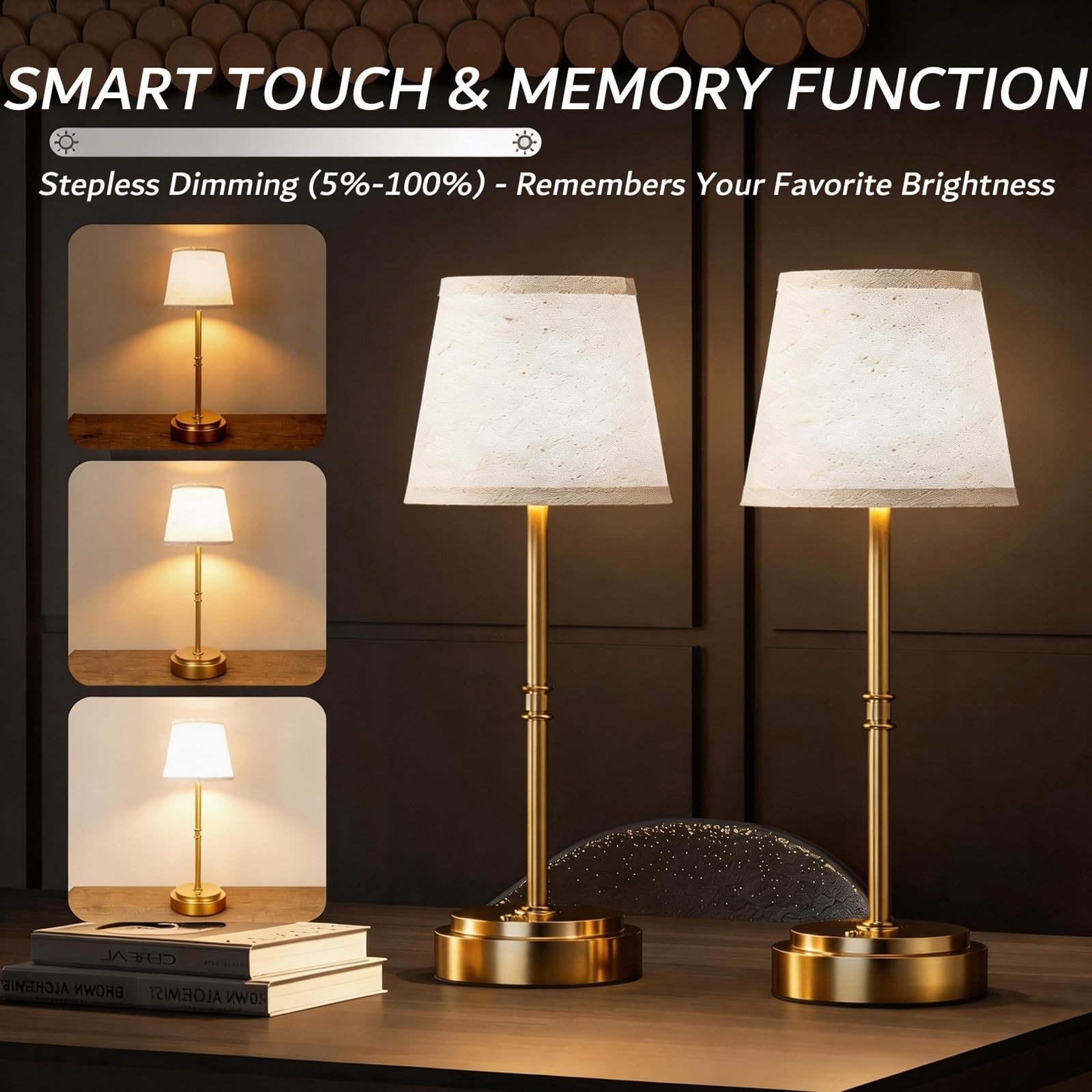 Cordless Table Lamp – 7500mAh Longest Lasting Battery Operated Lamp, 1 Pack A…