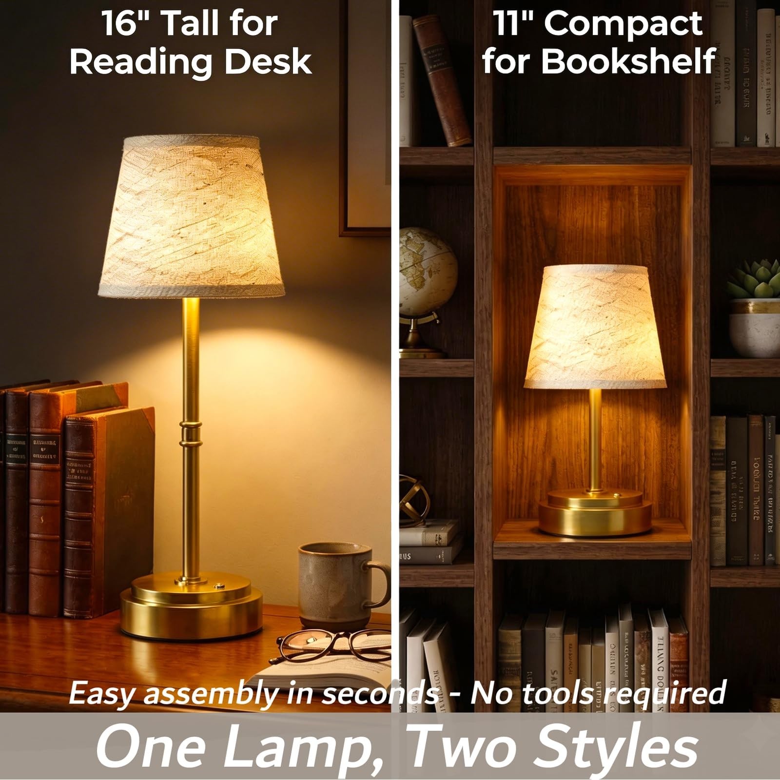 Cordless Table Lamp – 7500mAh Longest Lasting Battery Operated Lamp, 1 Pack A…