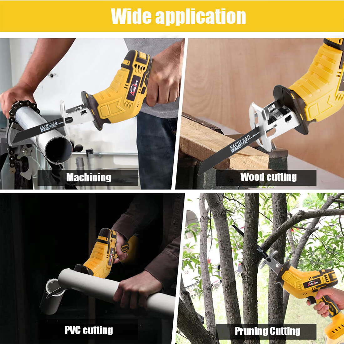 Cordless Reciprocating Saw for Dewalt 20V Battery Brushless Power Recipro Tool