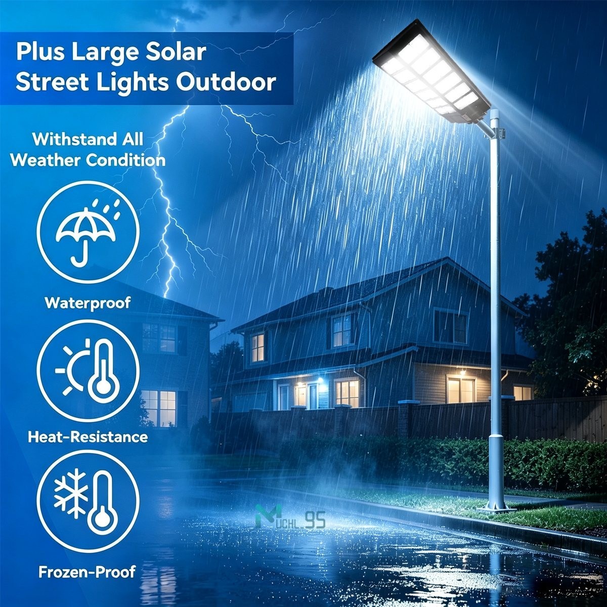 11000W Commercial Super Large Solar Street Lights Outdoor Dusk to Dawn Aluminium