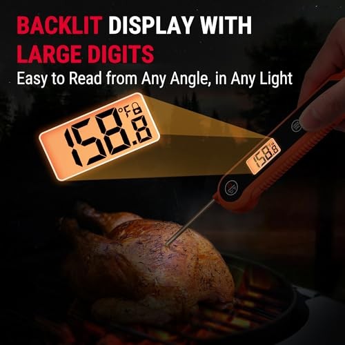 TempPro TP-03H Grill Digital Foldable 6.02 Inches Orange 1.0 Count Waterproof