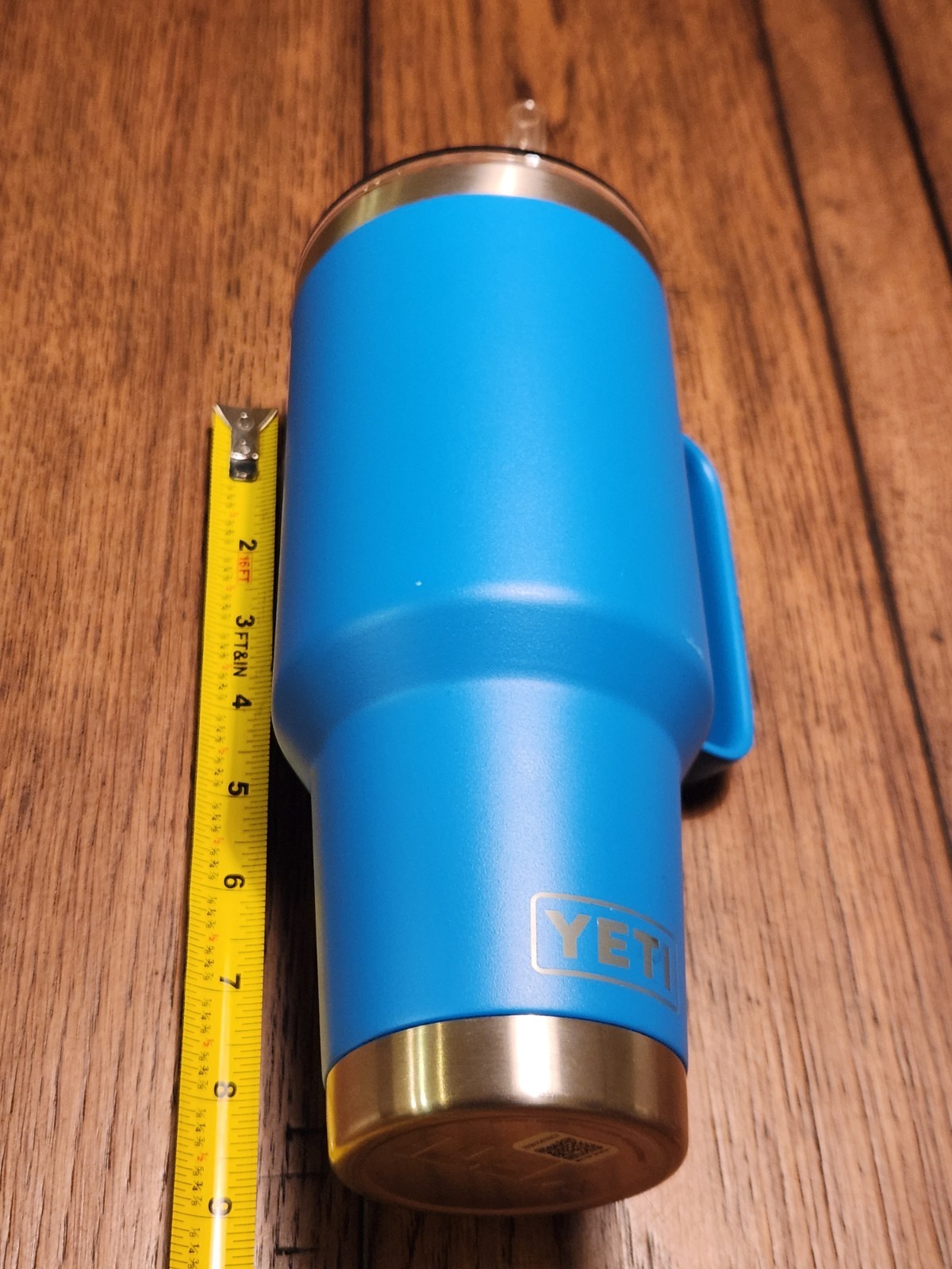 Yeti Rambler 42oz Blue Hand Held Drinking Coffee Mug Cup Wirh Lid + Straw