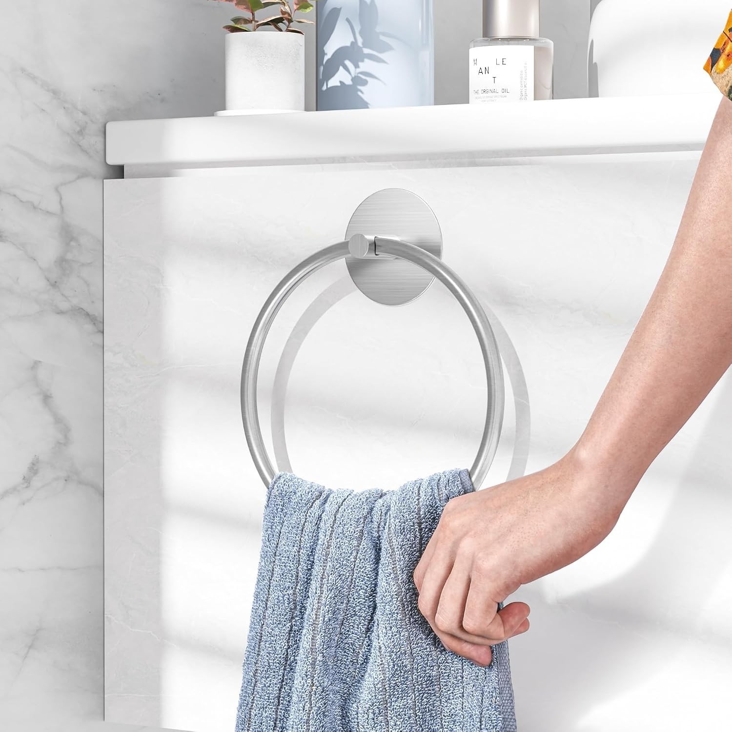 Nickel Brushed Bathroom Towel Ring – Stainless Steel Bathroom Towel Rack