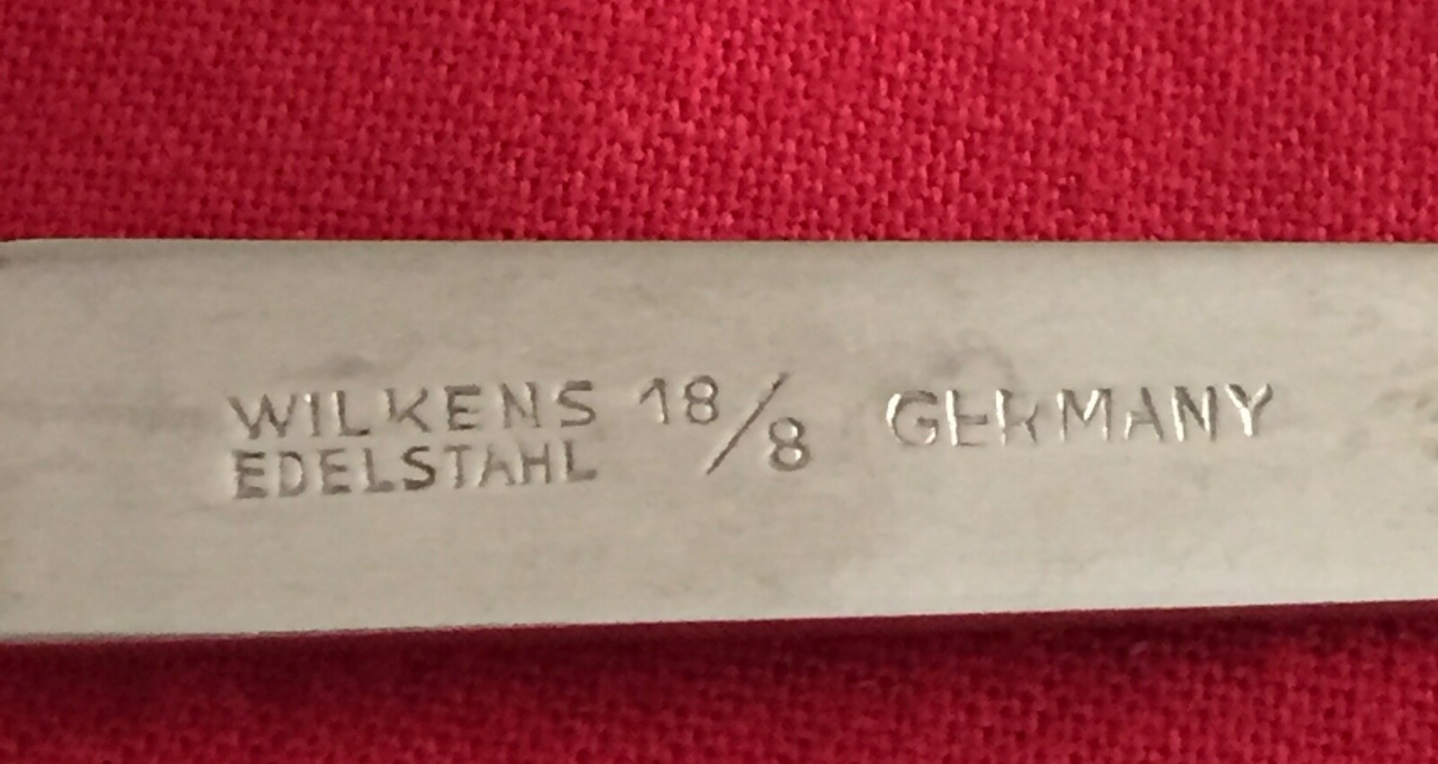 Wilkens Unknown Beaded Bands Slender Handle Soup Spoon 7 3/4″ Stainless Steel