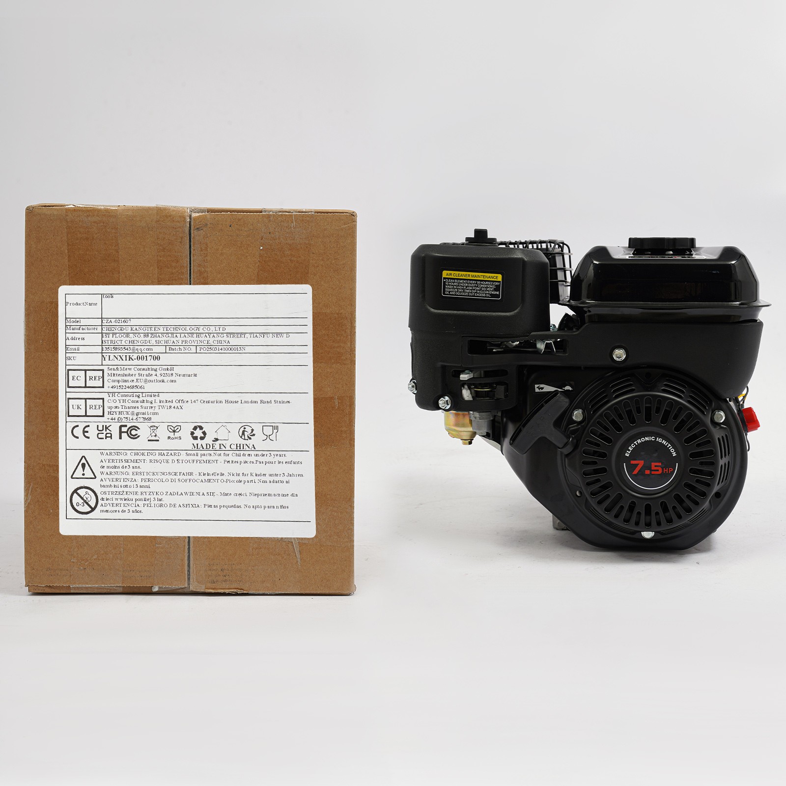 212cc 7.5hp 4-stroke Gasoline Engine Steel Start Engine Manual