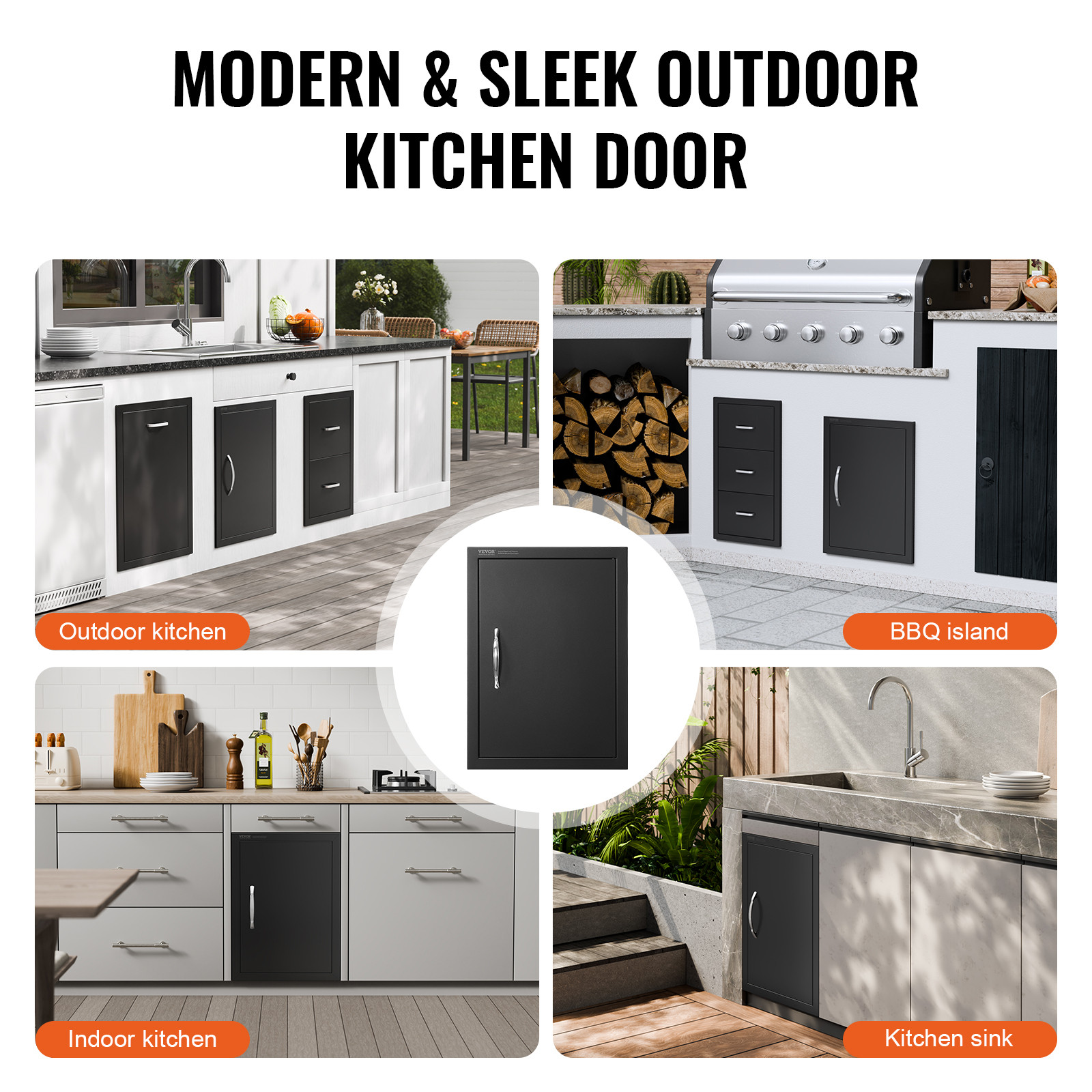 VEVOR 16×22 Inch BBQ Island Access Door Outdoor Kitchen Door Cold Plate