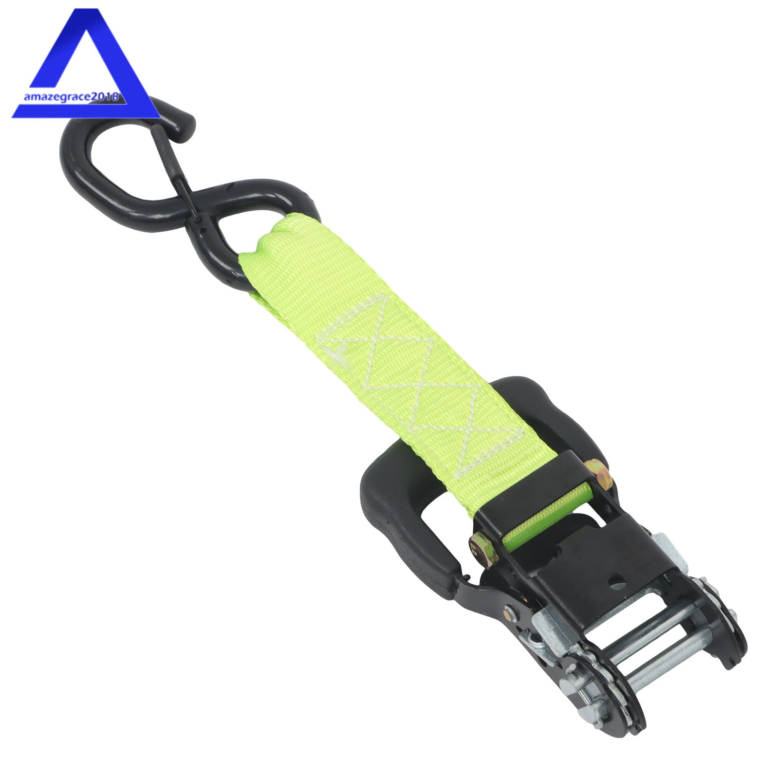 4Pack 1.6″ × 8 Feet Heavy Duty Tie Downs 5208Lbs Ratchet Straps W/ S Hook Green