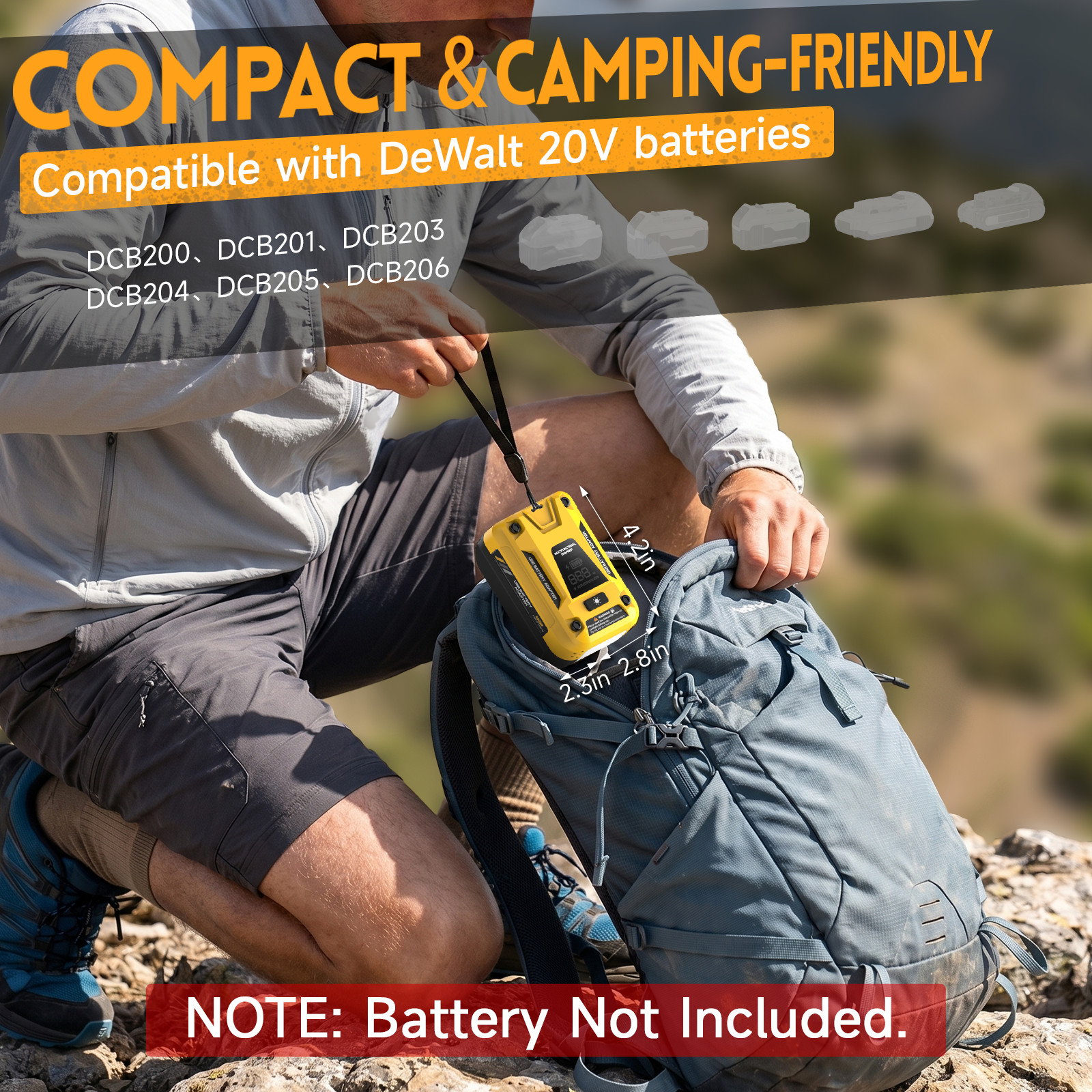 30W USB-C PD Charger Adapter for Dewalt 20V Max Battery Portable Power Source