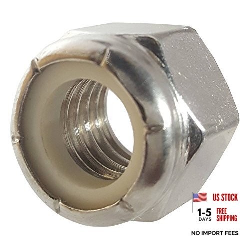 Nylon Insert Hex Lock Nuts – 5/16″-18 (50-Pack) Stainless 5/16-18 (50 Pack)