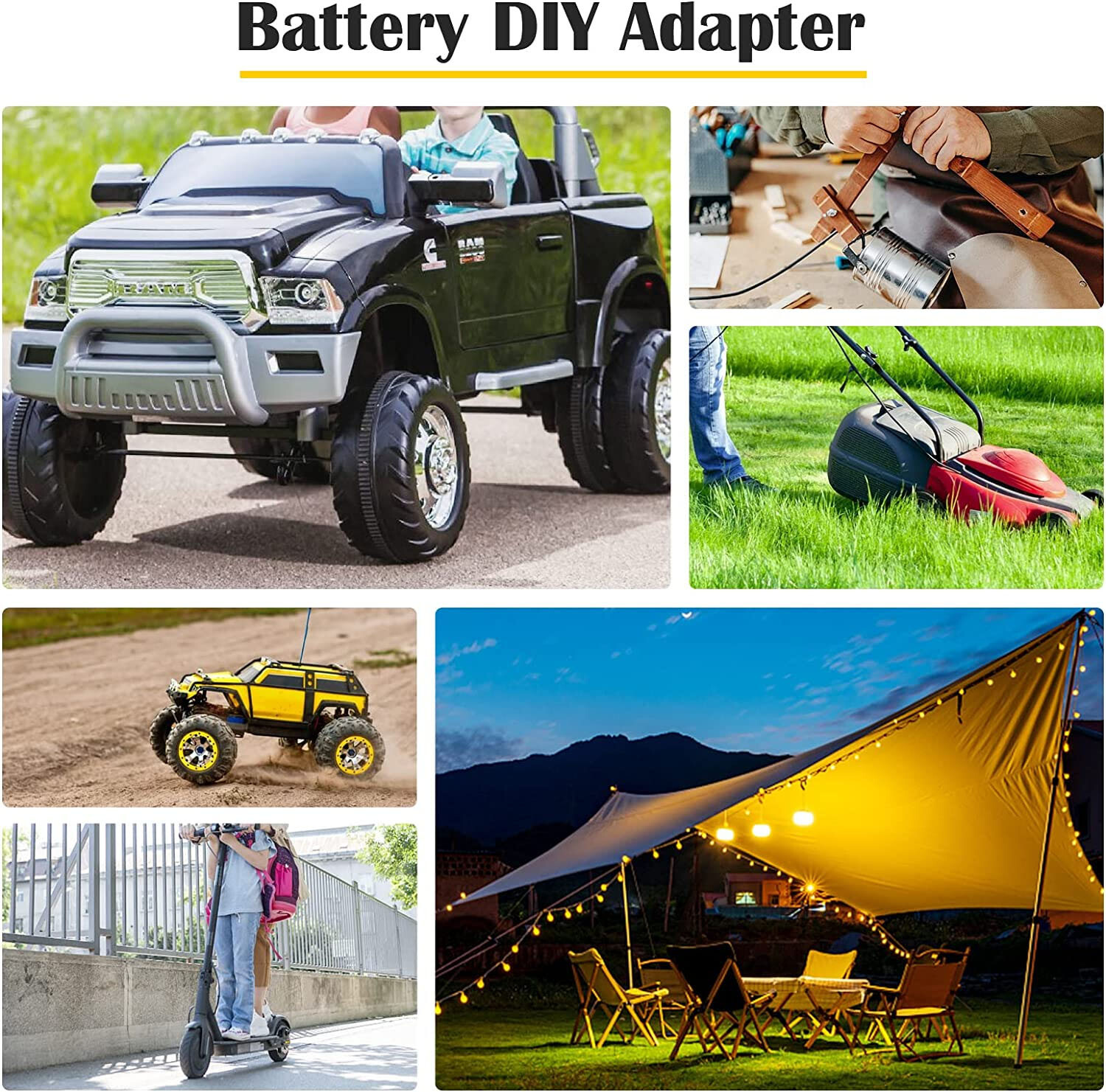 Power Connector DIY Battery Adapter Holder Dock For DeWalt 18V/20V Max Battery