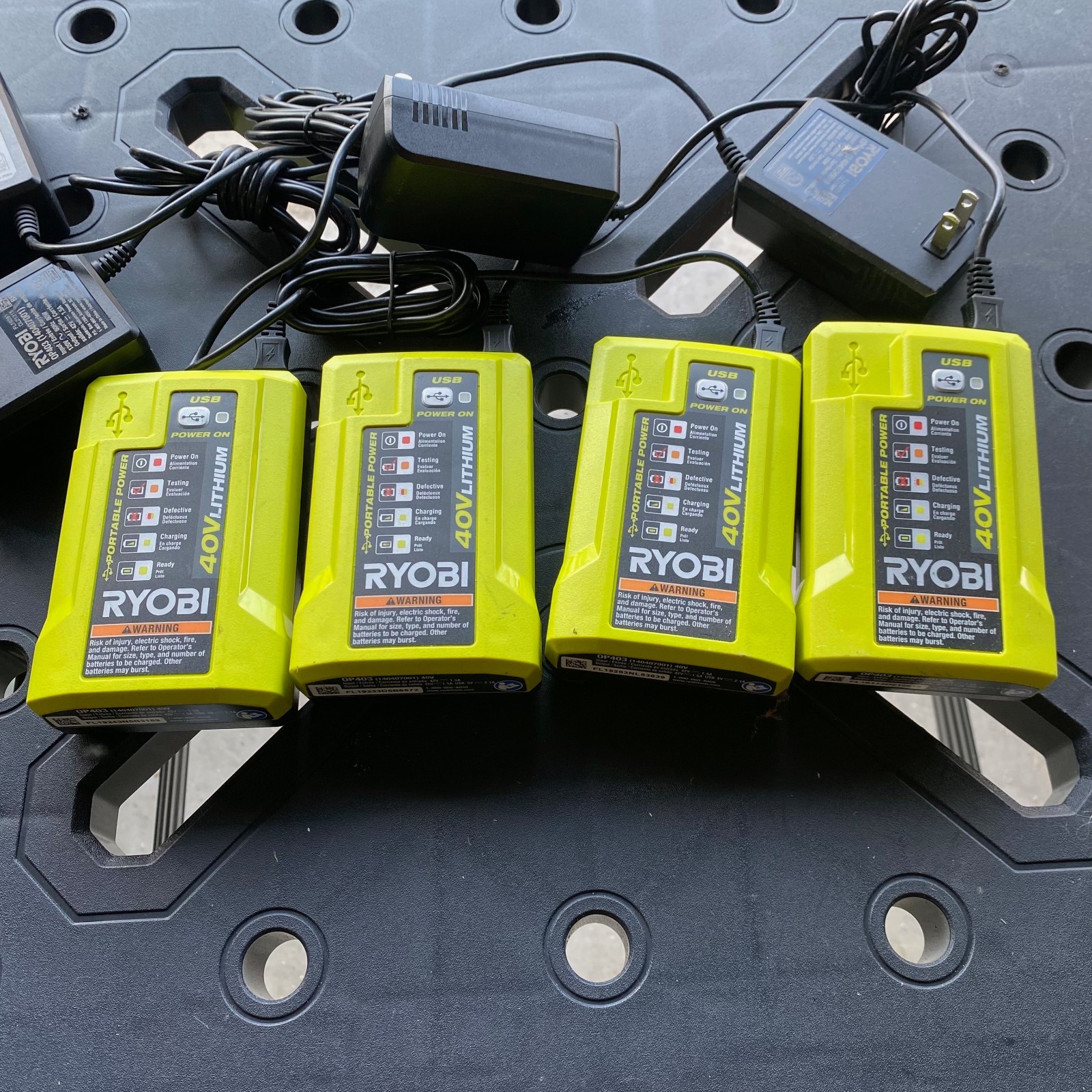 Ryobi OP403 40V Lithium-Ion 2-in-1 Battery/USB Charger – TESTED & WORKS!