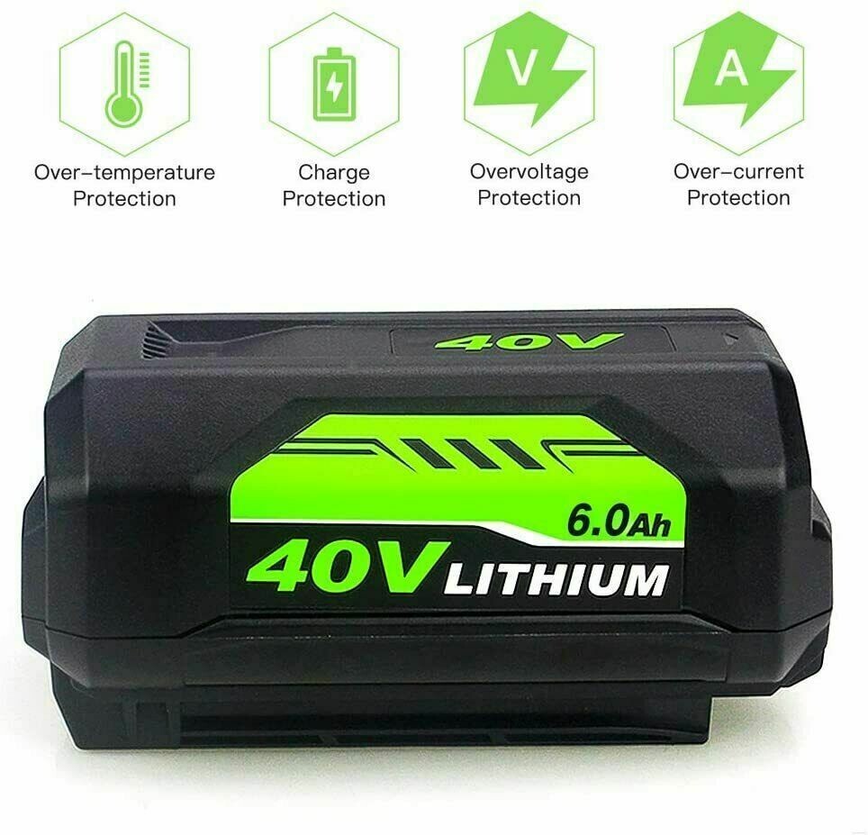 For Ryobi OP40602 40V 6Ah High Capacity HP Lithium Battery With LED OP4050