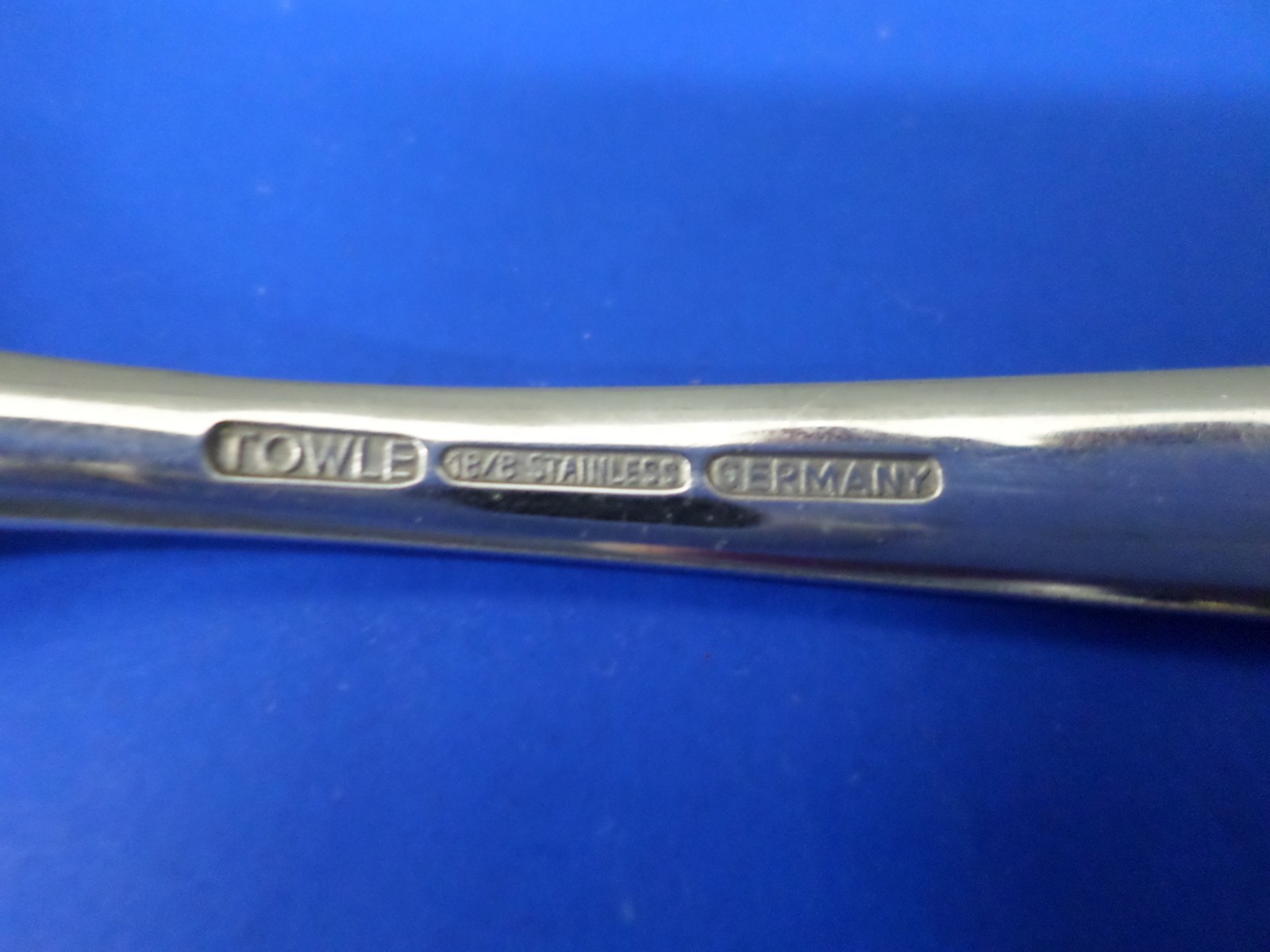 7 – Towle VIVA Glossy Slender 18/8 Stainless GERMANY Flatware OVAL SOUP SPOONS