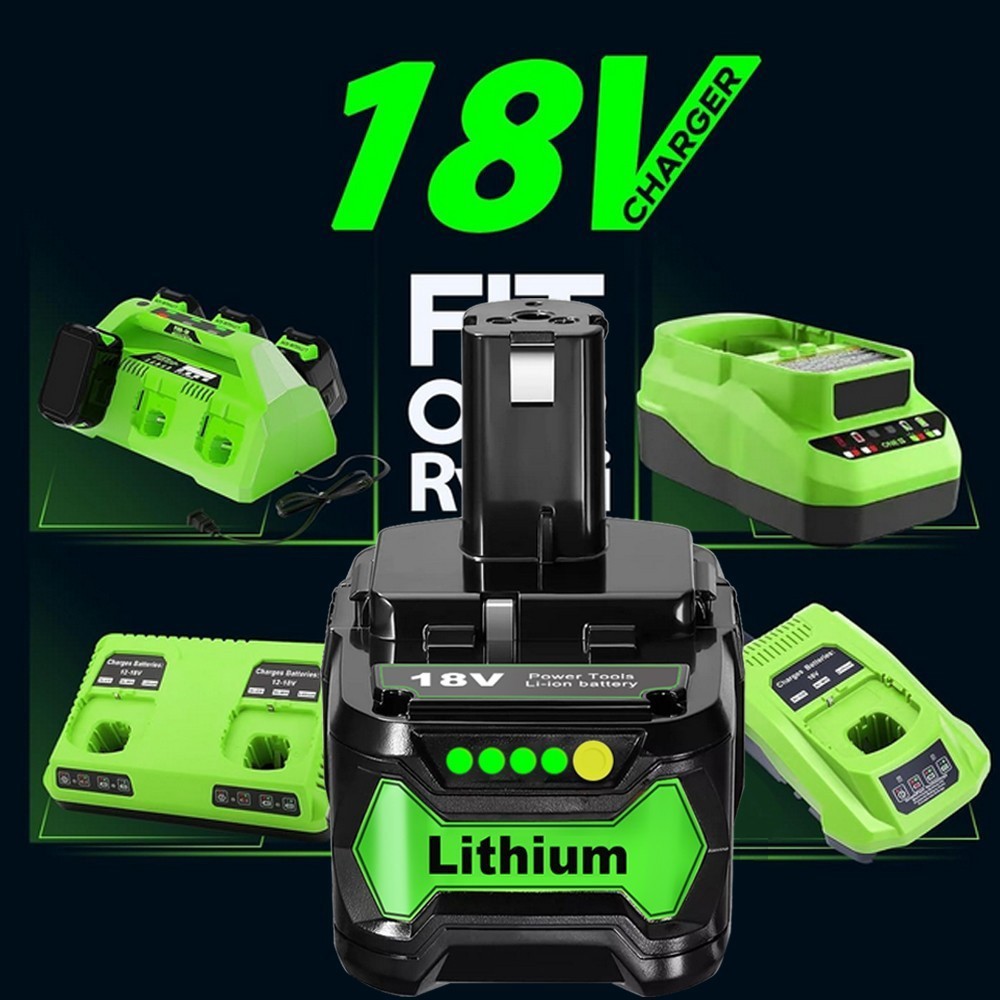 18V 8.0Ah For RYOBI P108 One Plus High Capacity Battery Lithium-Ion P107 New