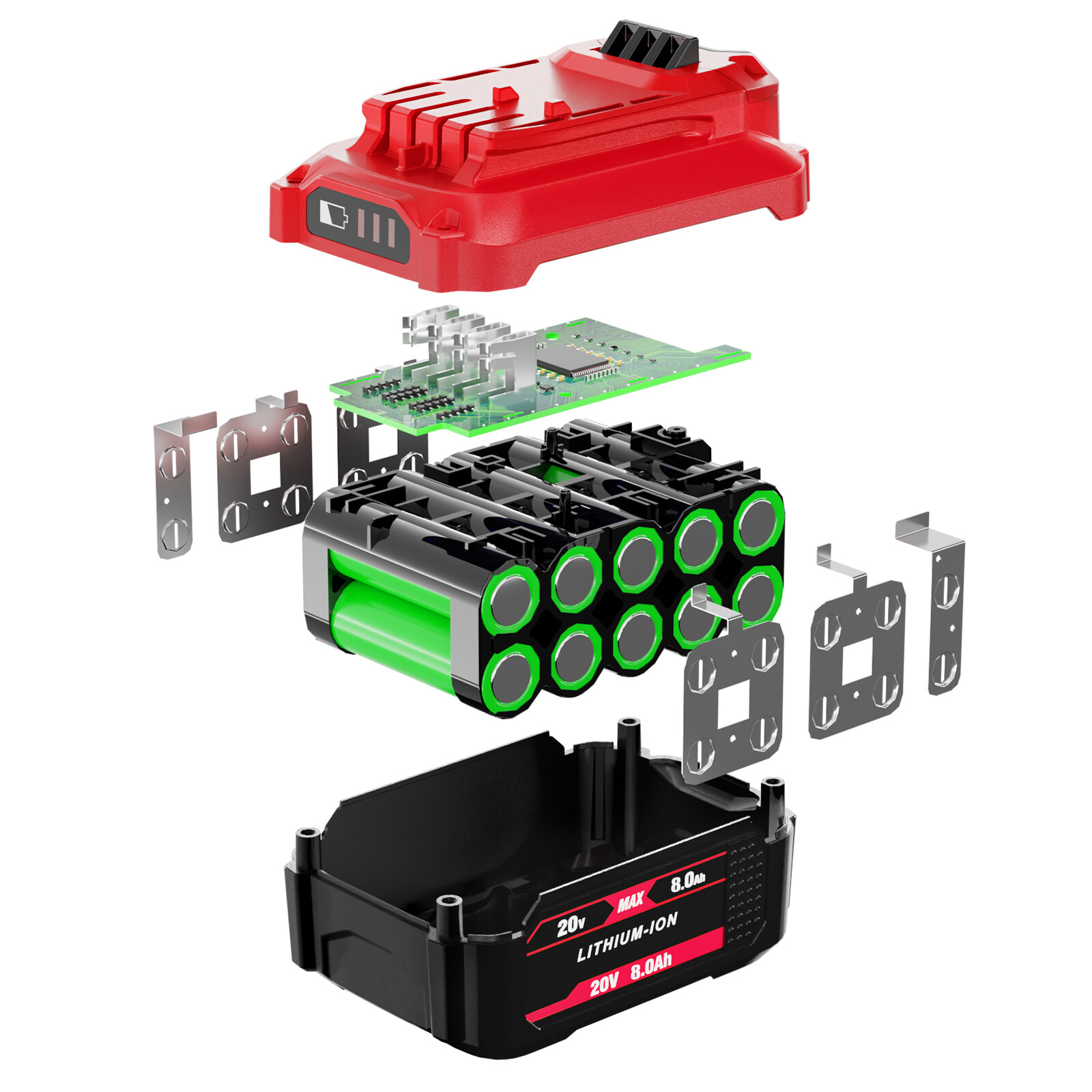 8.0Ah Li-ion Battery / Adapter For Craftsman 20V MAX CMCB204 CMCB202 CMCB201