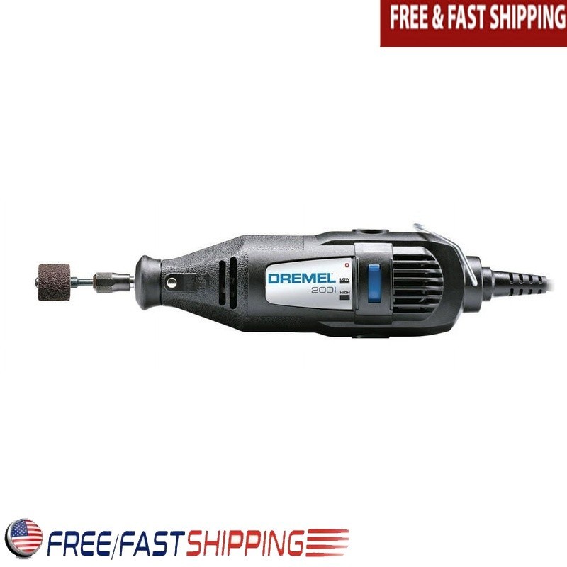 200 Series Corded Rotary Tool 9A 120V Two-Speed High Performance W/ Accessories