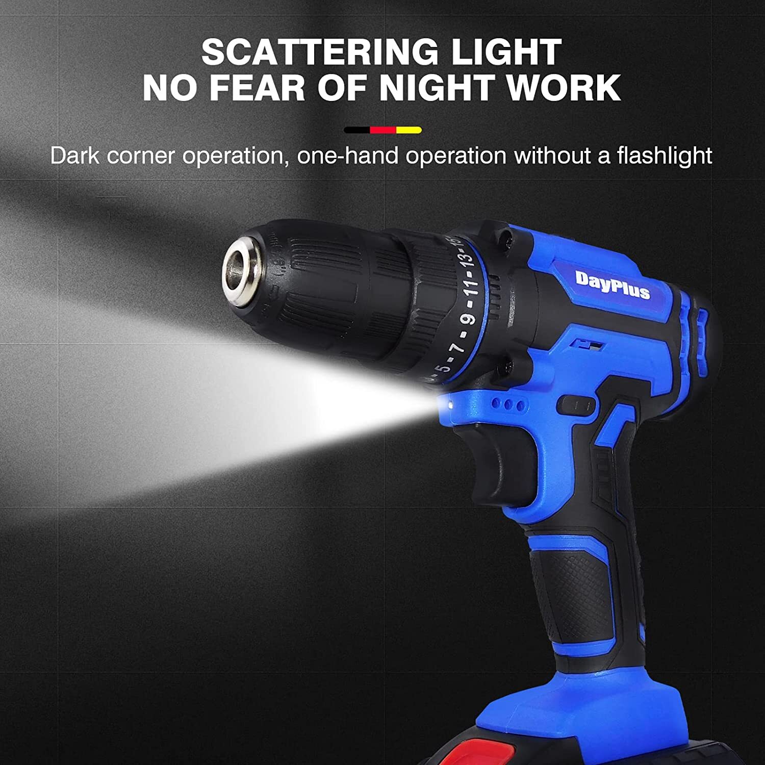 Electric Cordless Drills 21V Drill Driver Set With Charger Battery LED Worklight