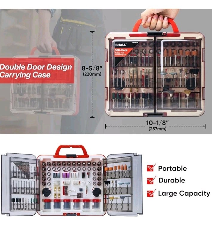 SHALL 508pc Rotary Tool Accessories Kit Multifunctional Set,Perfect for Cutting