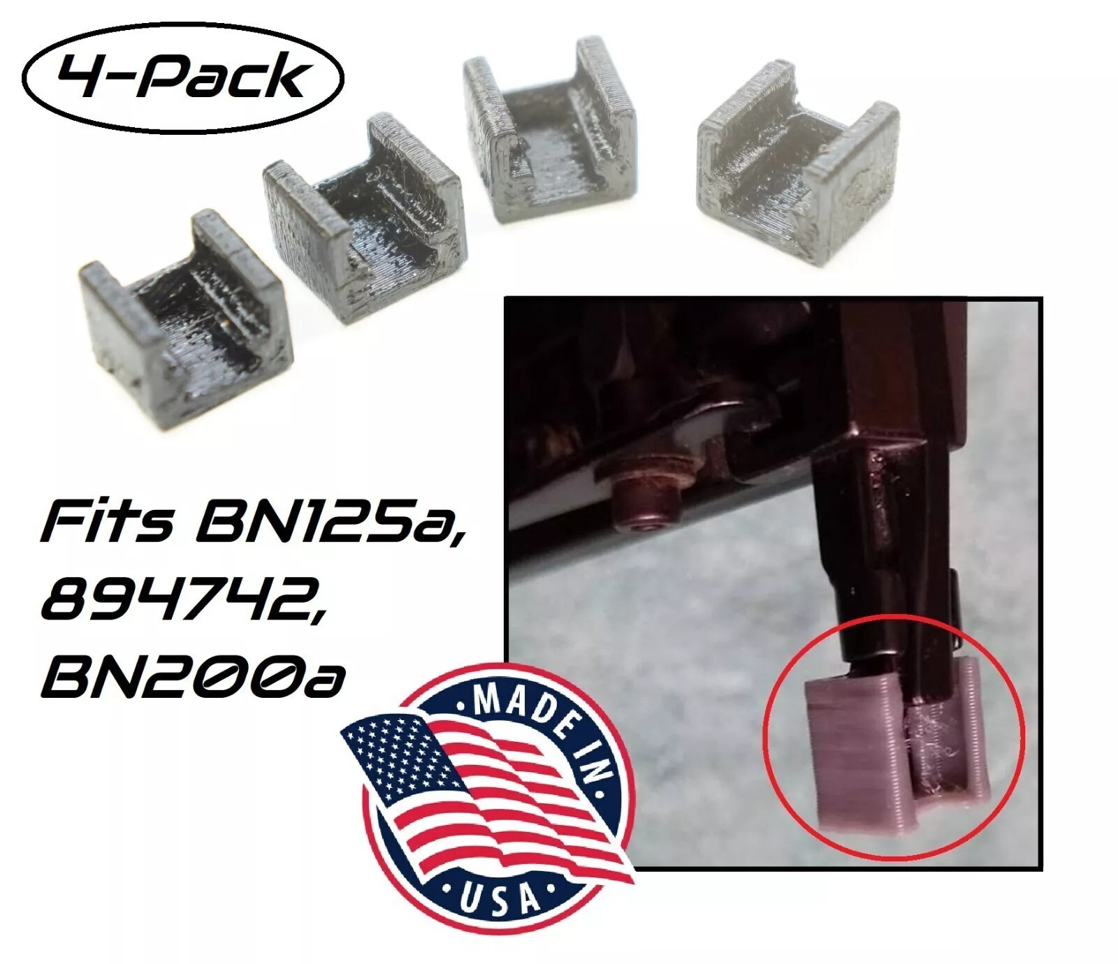 (4) Porter Cable Brad Nailer Nose Cushion Bumper – 894742 BN125a, BN200a, NS150a