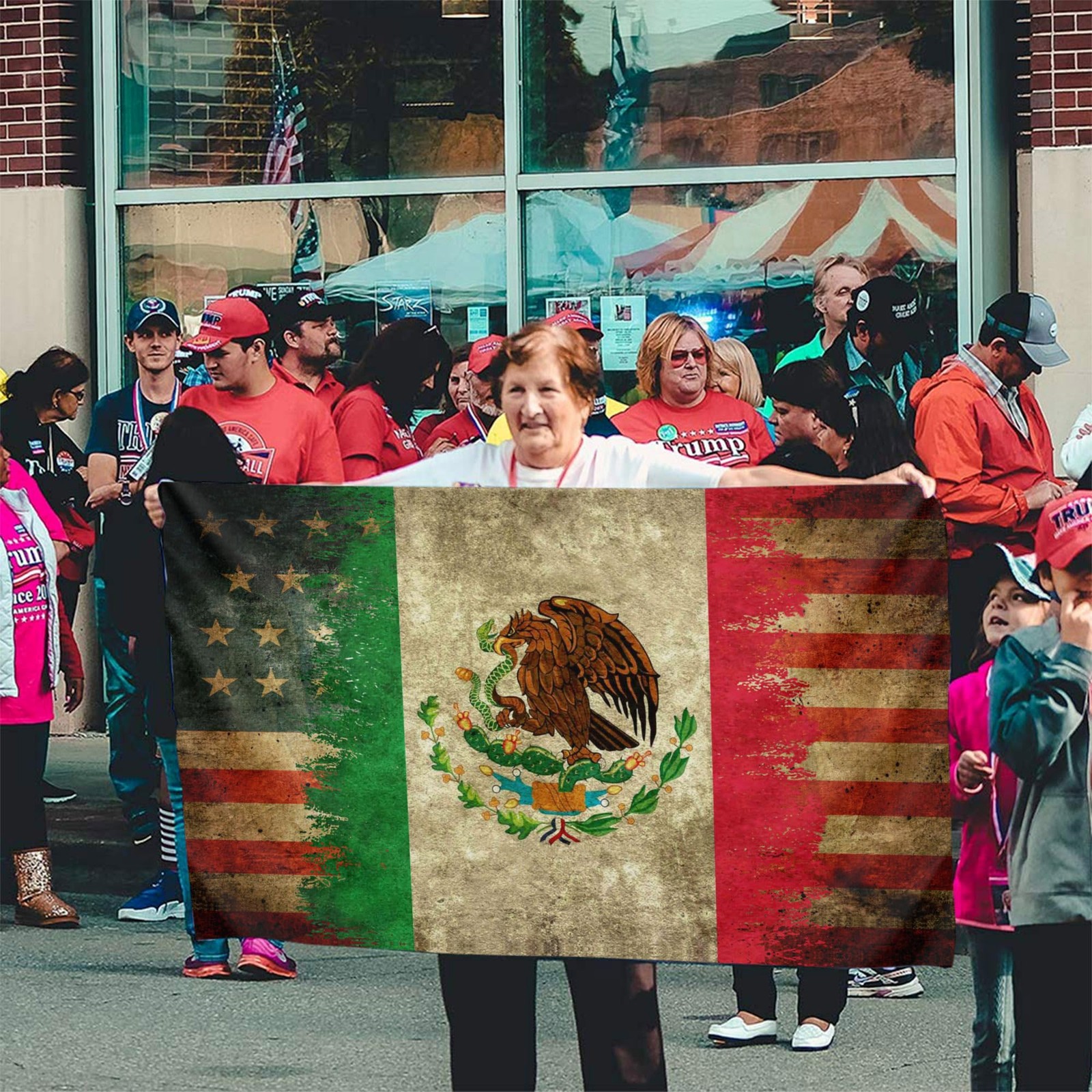Mexico Flag Mexican American Flags for outside 3X5 Double Sided Mexico Usa Frien