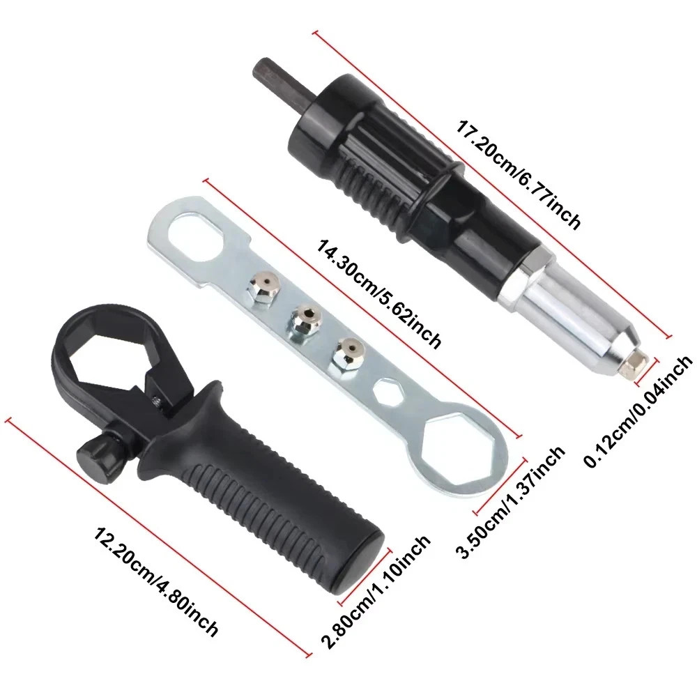 Electric Rivet Nut Gun Cordless Drill Pop Adapter Riveting Riveter Insert Tool