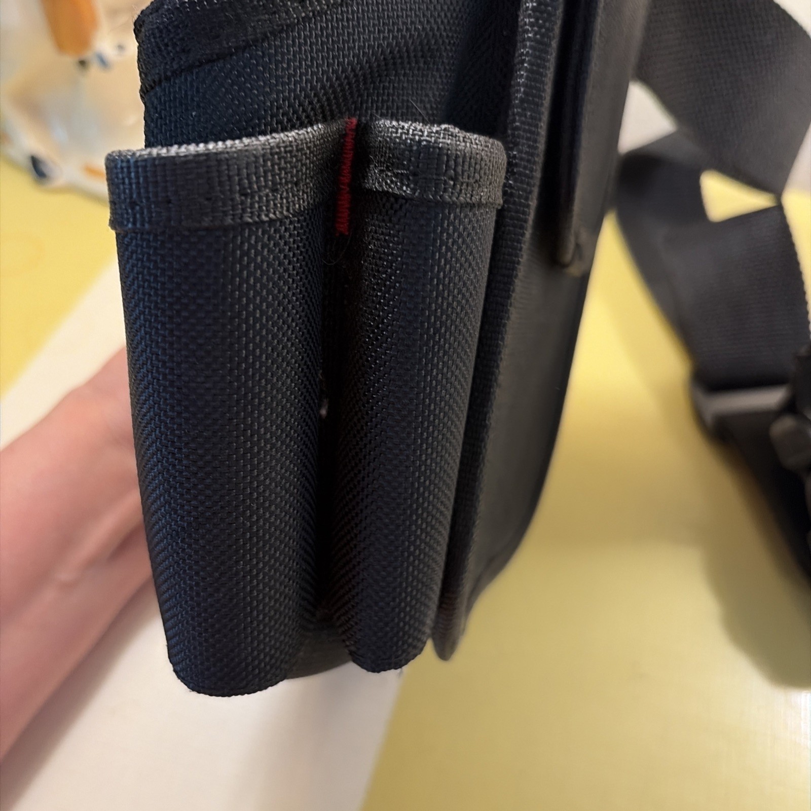 6.7 In. Black 3-Pocket Utility Tool Belt Pouch