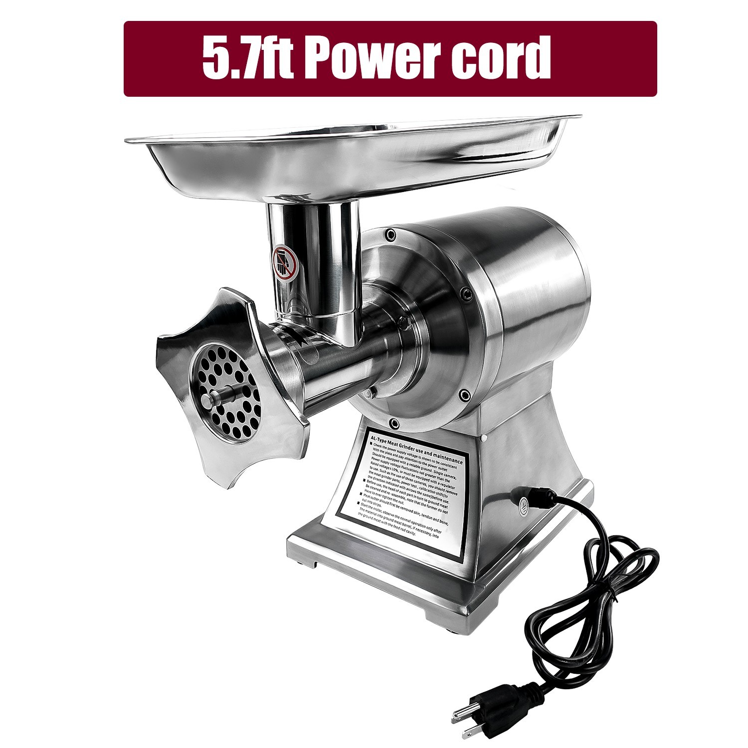 2800W Heavy Duty Commercial Electric Meat Grinder Sausage Maker Mincer Stuffer