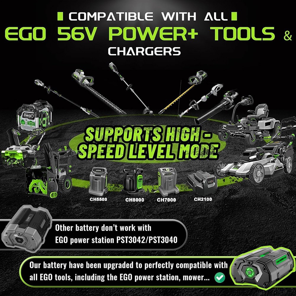 For Genuine EGO POWER+ BA2800T 56V 5.0 AH Battery w/ Fuel Gauge 56 Volt Power+