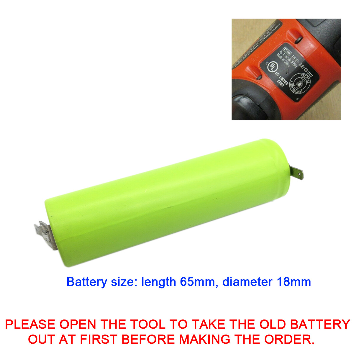 BATTERY FOR Black & Decker LI4000 TYPE 1 5 3.6V Screwdriver LI3100 LI2000 GSL 35