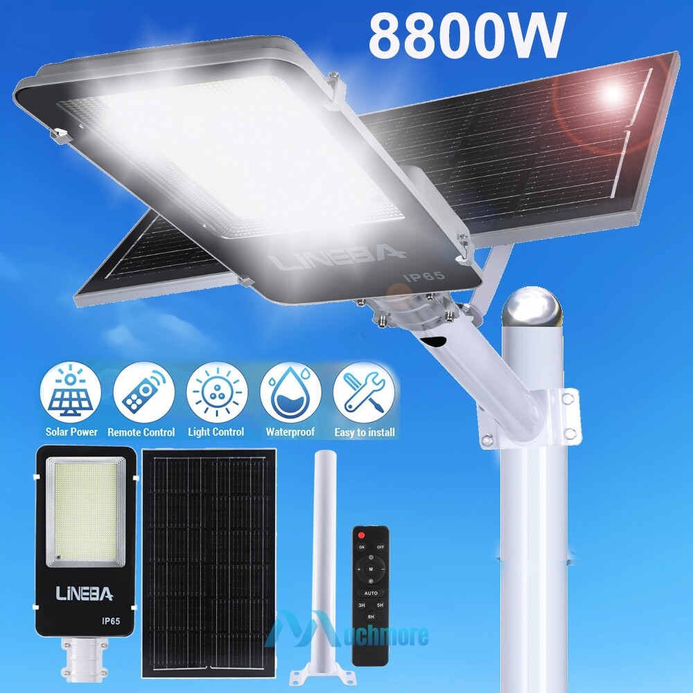 8800000000LM Commercial Solar Street Light Motion Sensor Backyard Road Wall Lamp