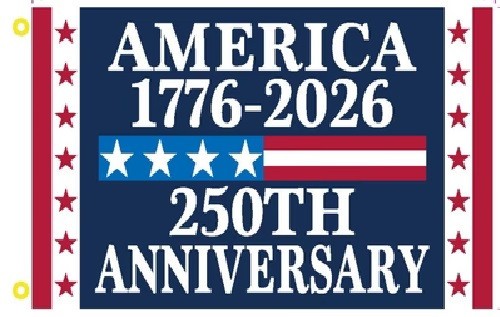 3X5 TRUMP 2028 USA 250 1776-2026 PATRIOTIC USA FLAG BANNER 100D W/ GROMMETS