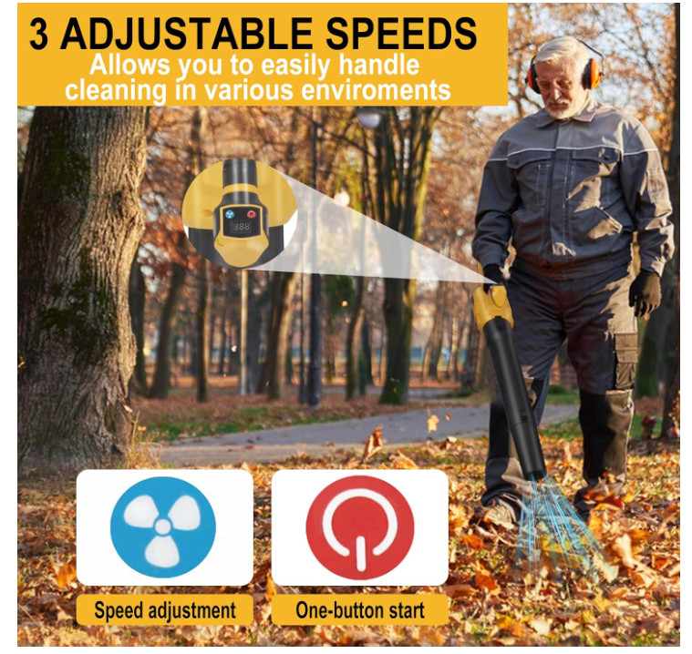 Cordless Leaf Blower for Dewalt 20V Max Battery, 480 CFM Electric Blower