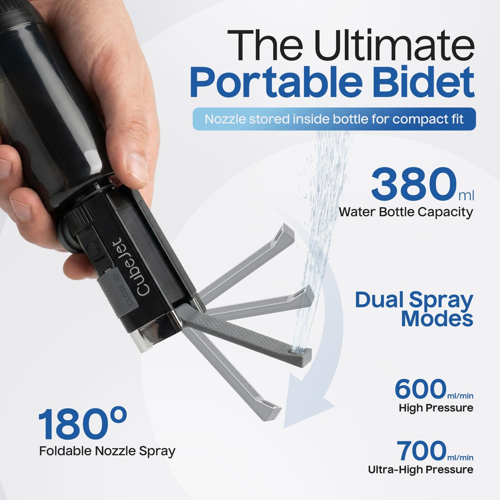 Bidet Buddy Cubejet Portable Bidet For – 1100Mah Rechargeable Battery