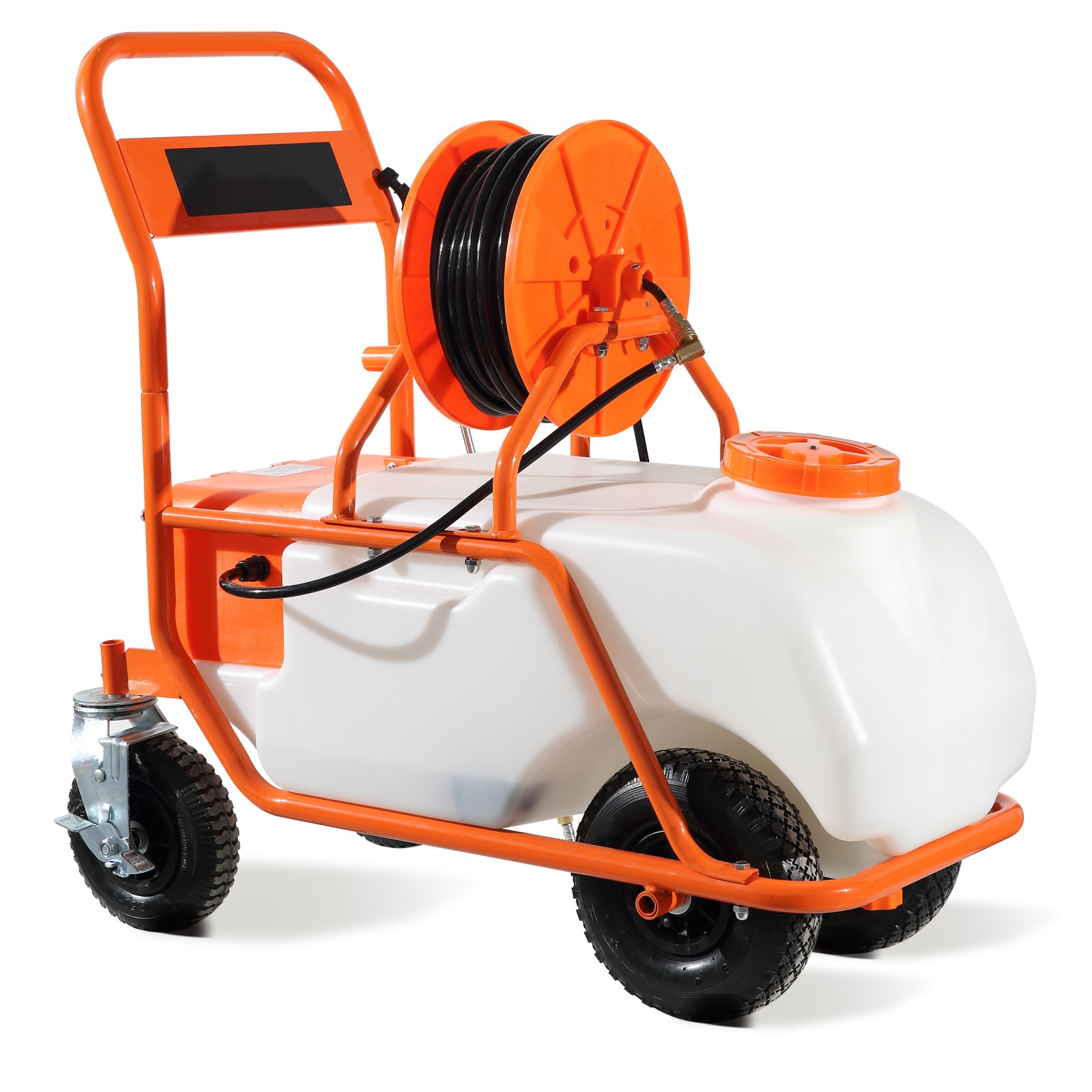 VEVOR Battery Powered Lawn Sprayer Cart Sprayer 15 Gal Tank w/ Wheels 0-90 Psi