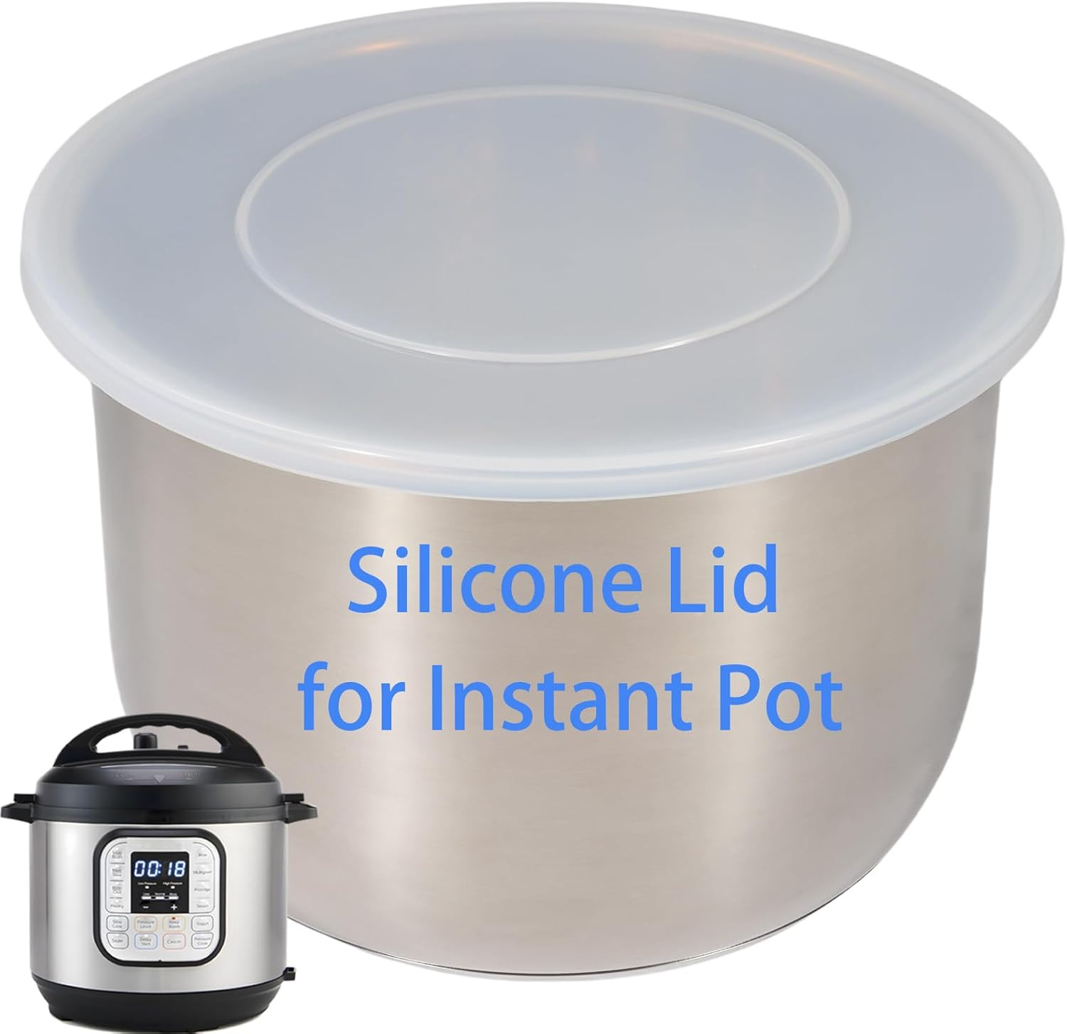 Silicone Lid for Instant Pot 6 QT & 5 QT, 9.8IN Premium Pot Cover for Instapot 5