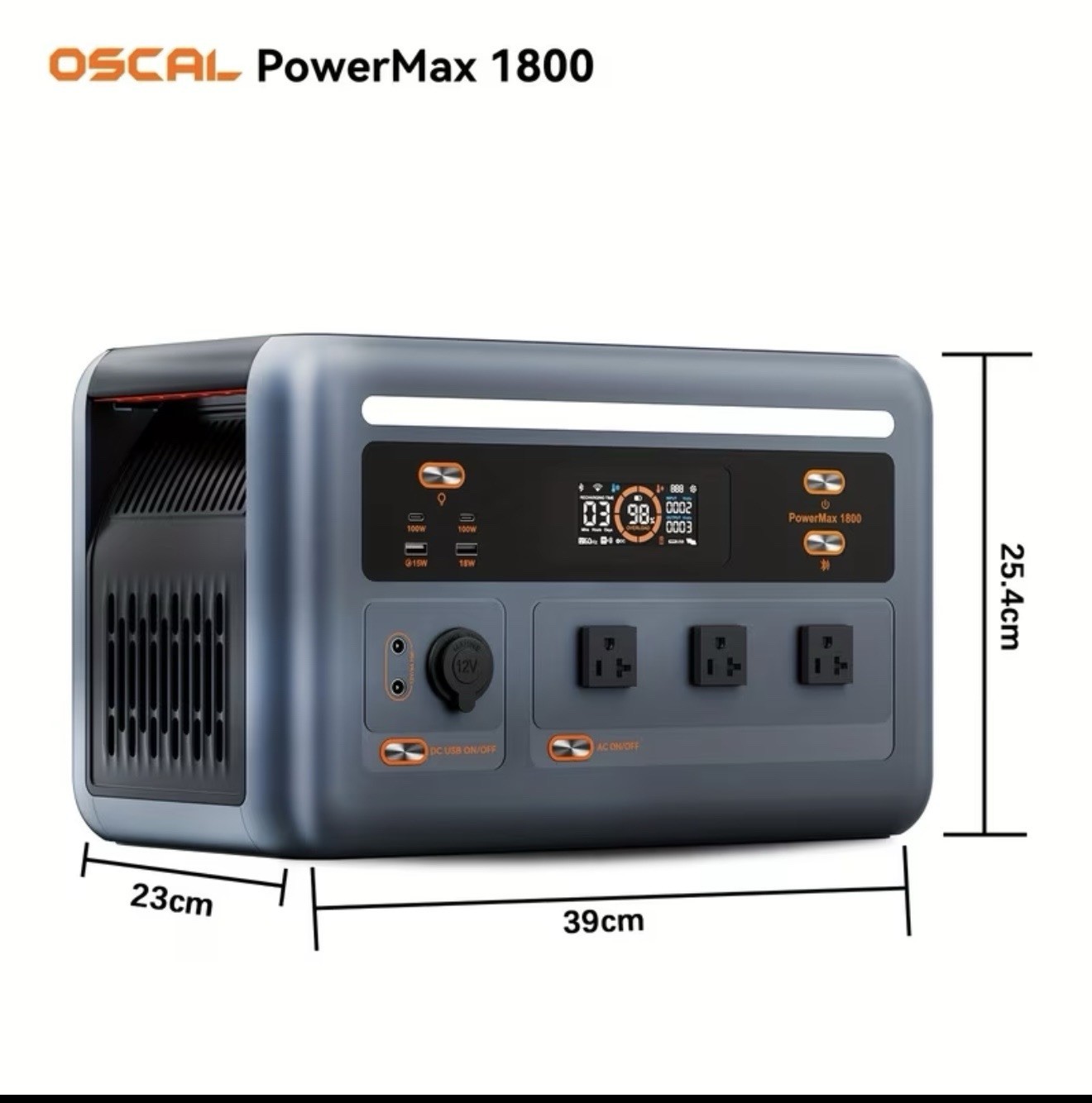 Oscal power station 1800W, 1024wh Lifepo4,3600w Surge 100w Usb-C Output, 8ms UPS