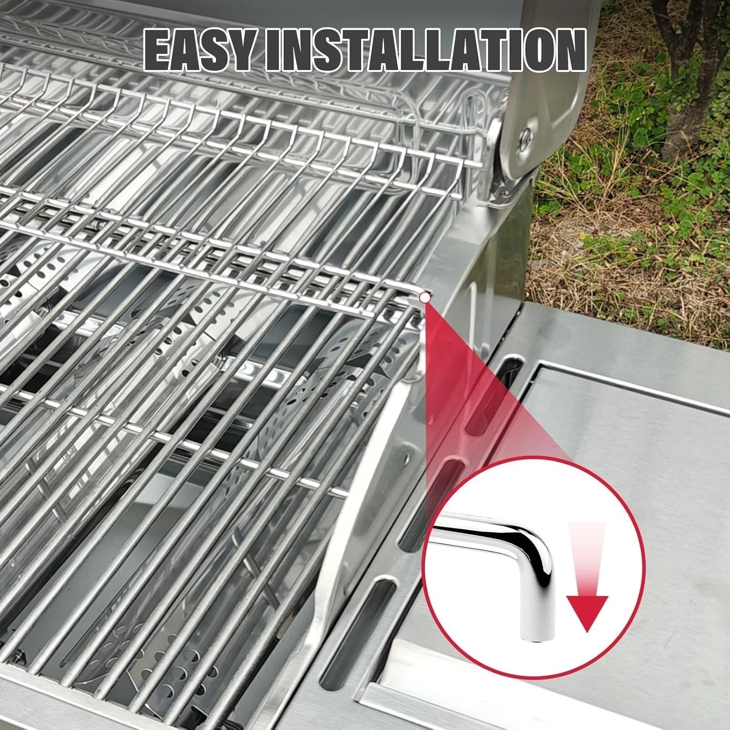 Nexgrill 720-0888S Warming Rack – Stainless Steel, Easy to Clean, 25.7″ x 7.2″