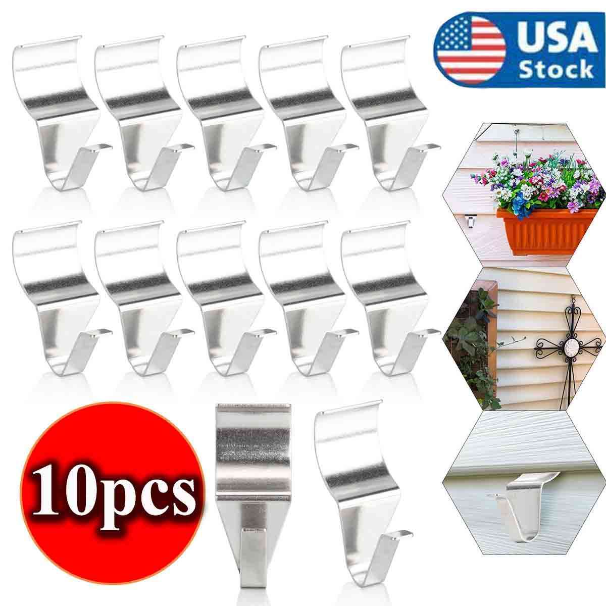 10pcs Vinyl Siding Hooks Low Profile Heavy duty No-Hole Hangers No Drilling