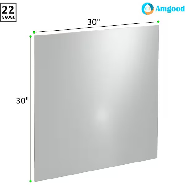 Amgood 30in x 30in Stainless Steel Flat Panel Backsplash Wall Protection & Clean