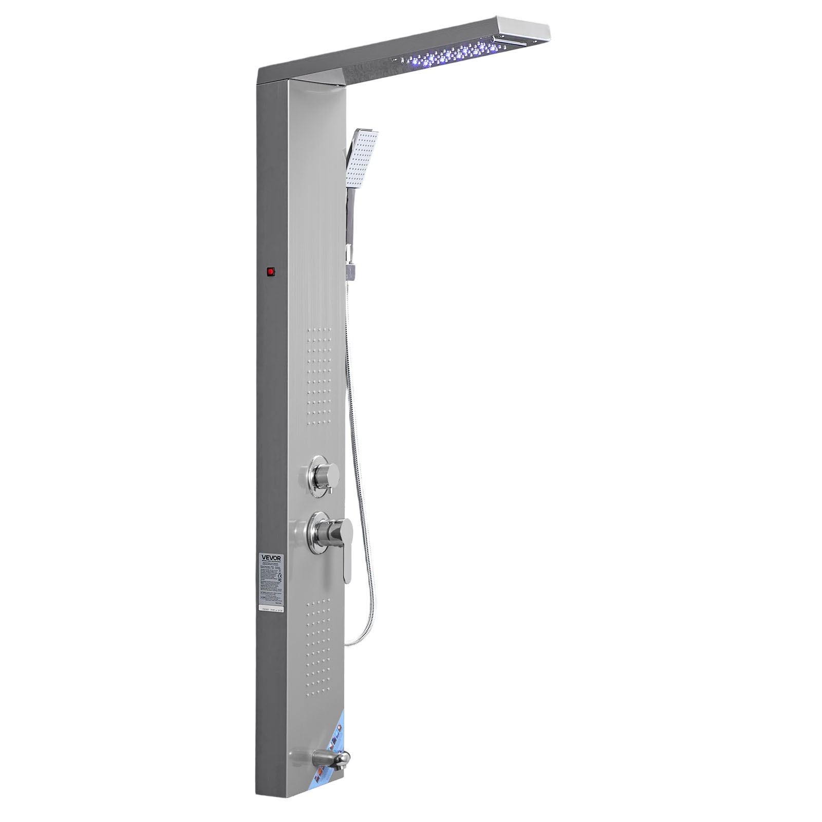 VEVOR Shower Panel Tower System Stainless Steel Column Rainfall Waterfall Head