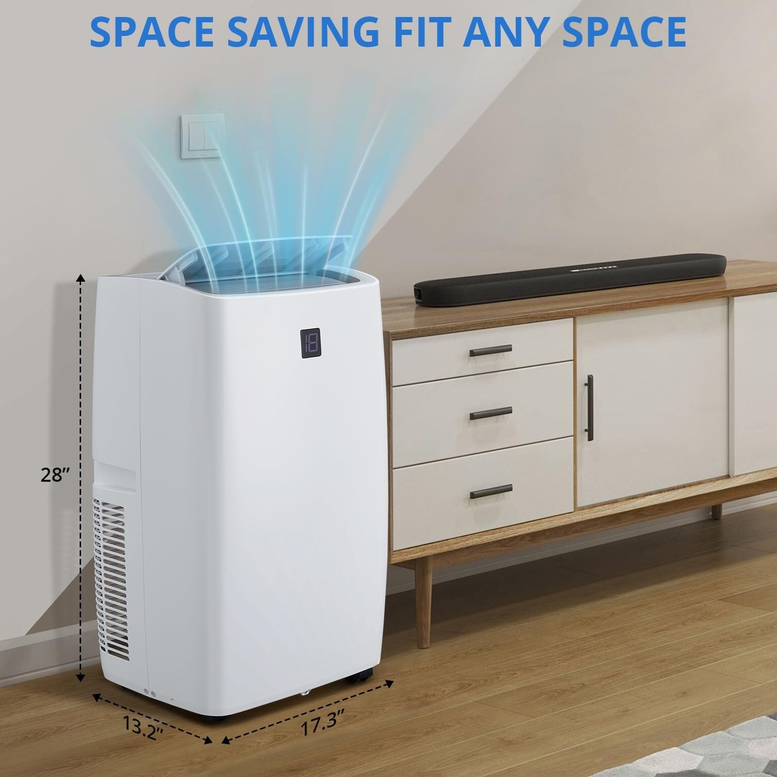 Portable Air Conditioner 14000 BTU Portable AC Unit for Rooms Up to 750 Sq Ft