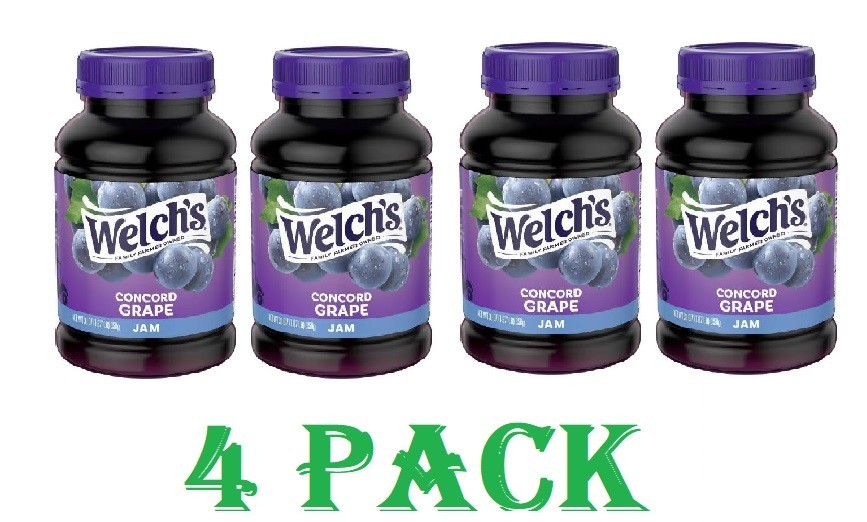 (4 pack) Welch’s Concord Grape Jam, 30 oz Jar…