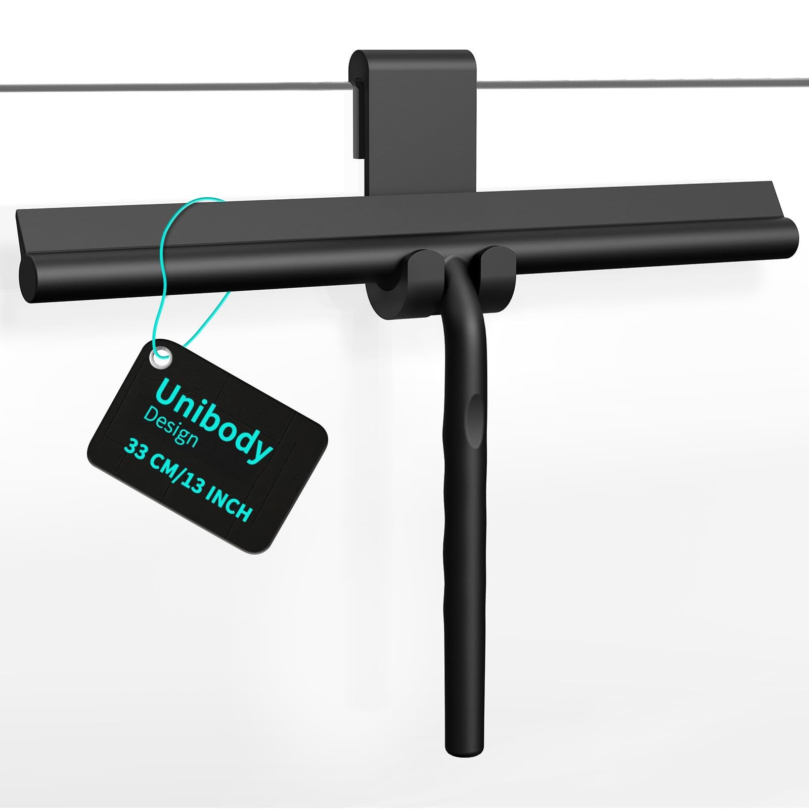 ecooe Silicone Shower Squeegee with 01-Black 13″/33cm, 01-black 13″/33cm