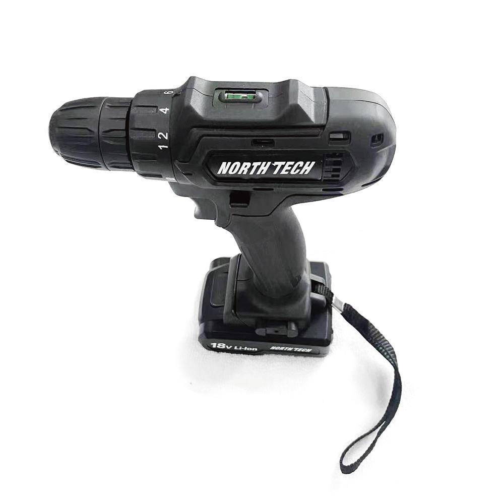 North Tech 18-Volt 1.3Ah Lithium-Ion Battery Cordless 3/8″ Drill Kit w/ Charger