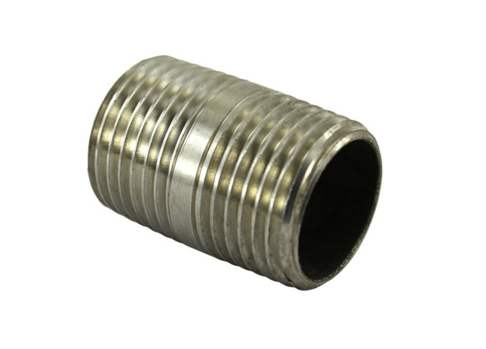 Close Nipple, Stainless Steel Pipe Fittings NPT SCH 40 SS SUS304 Fully Threaded