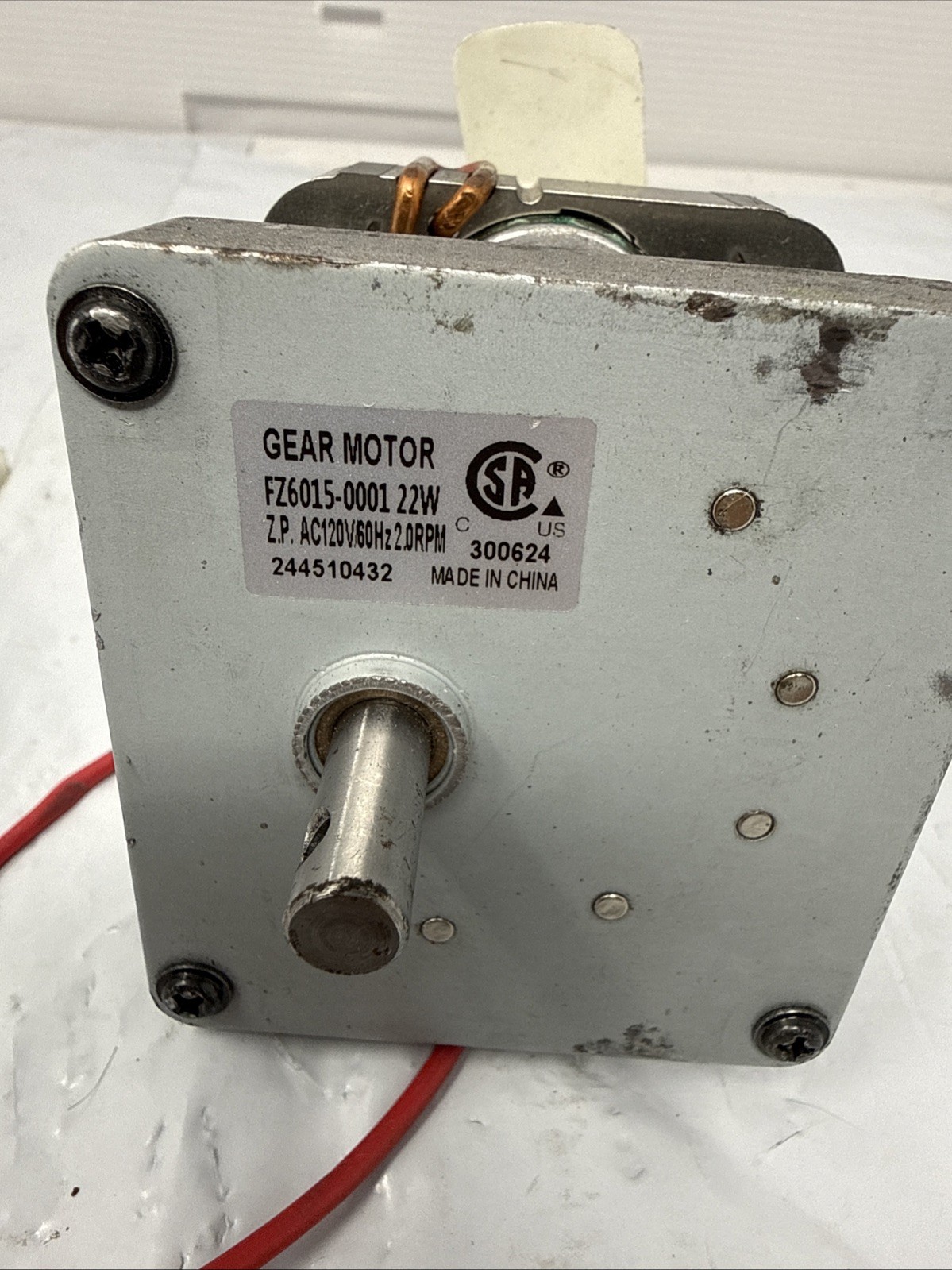 Auger Gear Motor FZ6015-0001 120V 60Hz For Outdoor Pellet Grill PL2040 – 22W