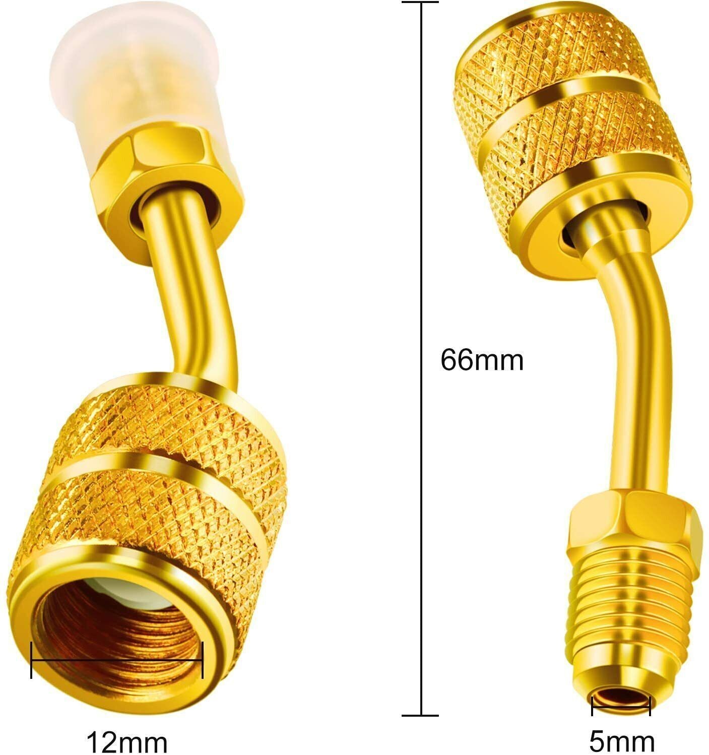 2* R410A Charging Vacuum Port Adapter Mini Split Air Conditioner Brass Converter