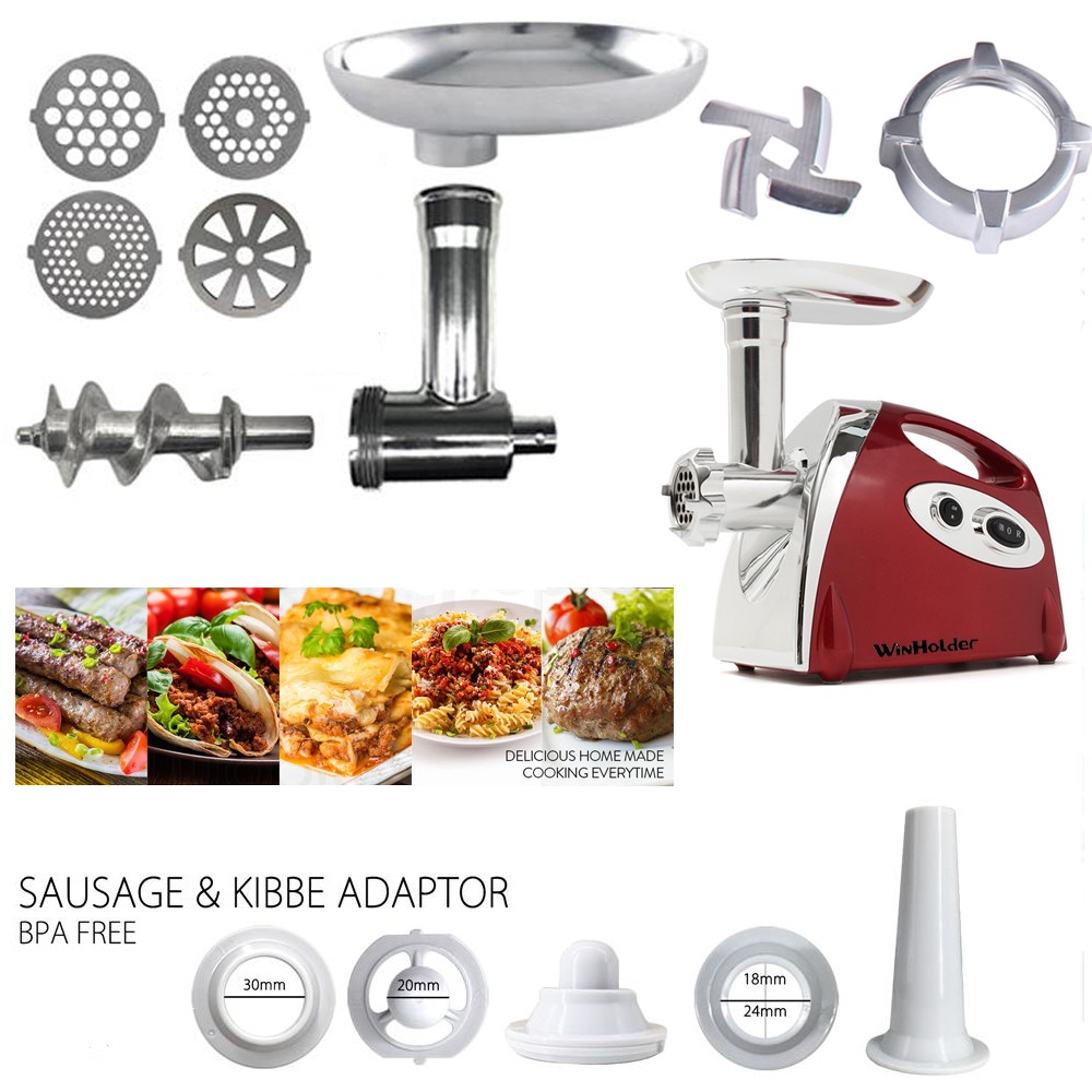 2800W Powerful Electric Meat Grinder Stainless Steel Sausage Stuffer Mincer USA